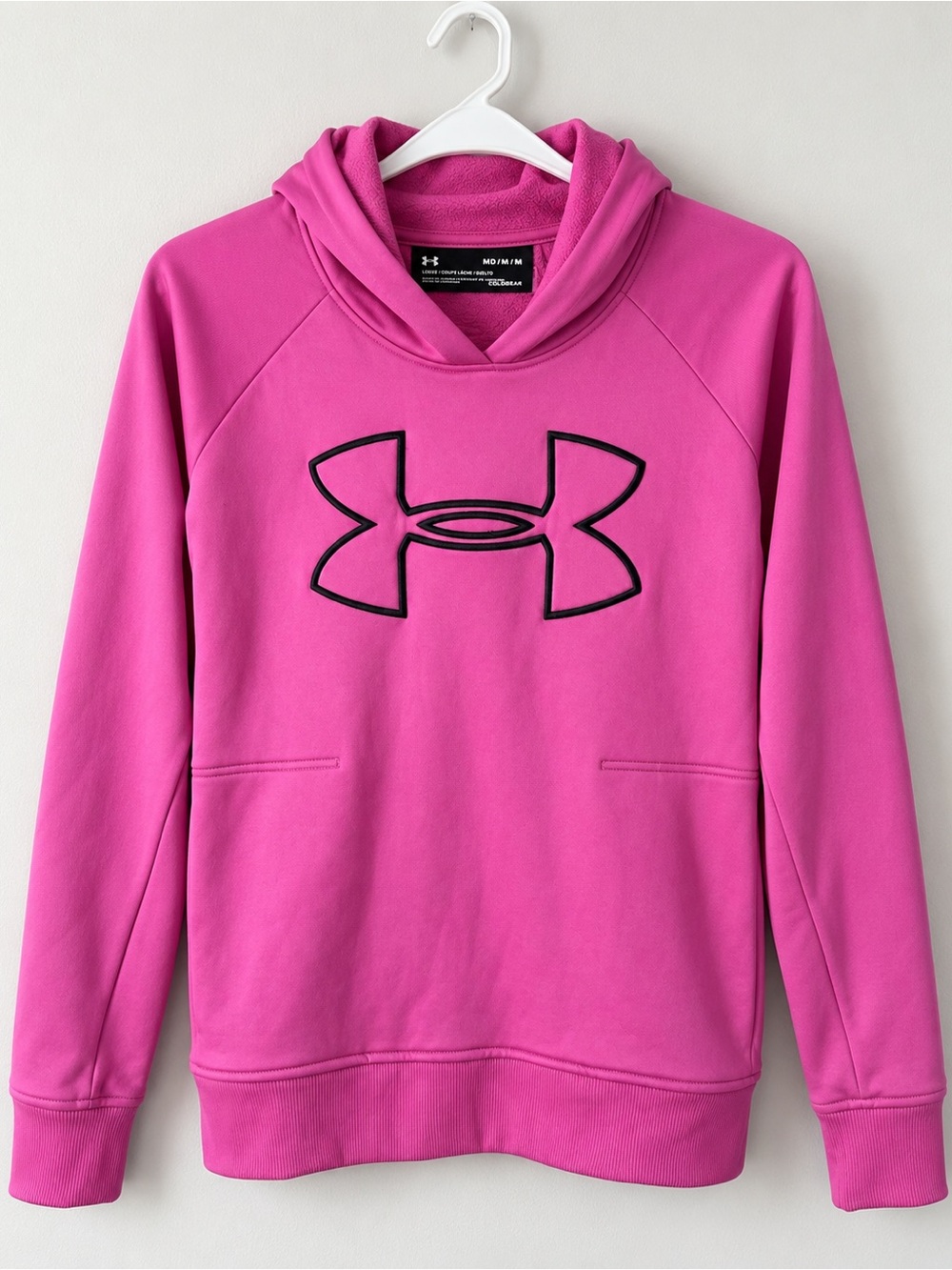 Under Armour Pink Fleece Hoodie – Size M